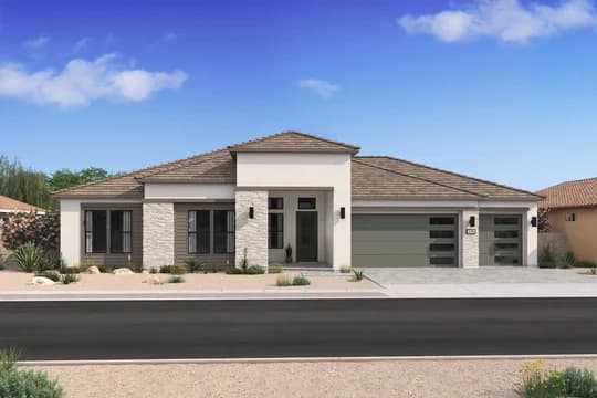 Campanos Estates Helena ESP Elevation Contemporary Z 5 CarGarage Level 3